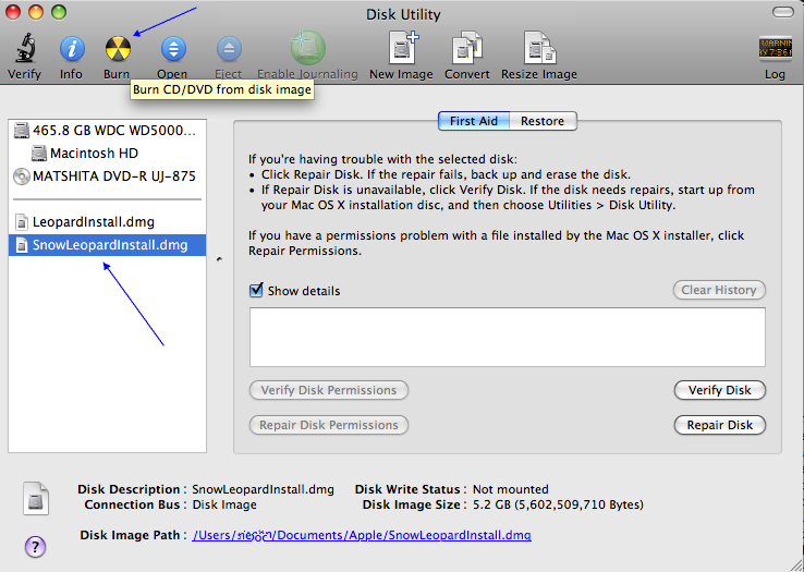 Mac os x 10.6.0 snow leopard install dvd.dmg windows